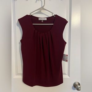 Burgandy Kasper Sleeveless Top